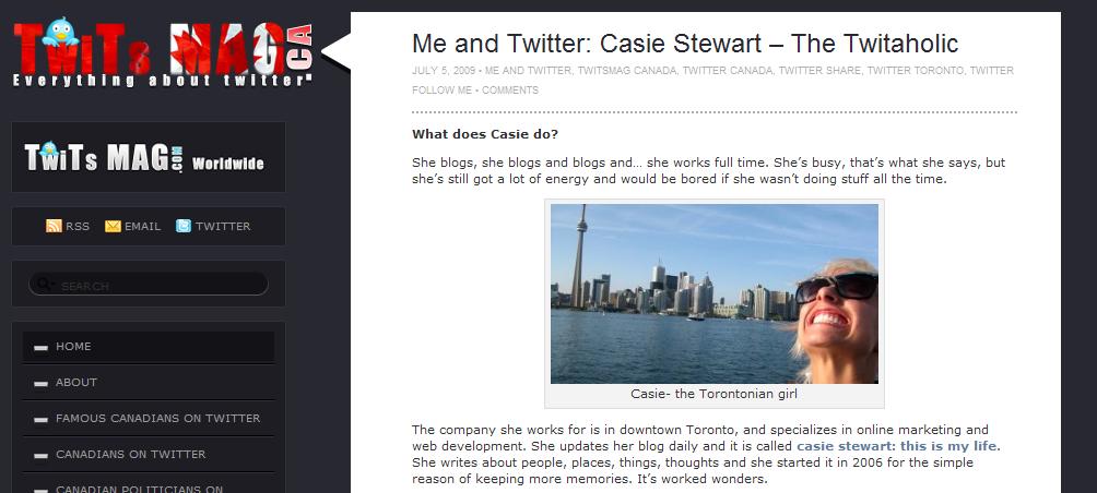 my name is casie and i'm a twitaholic